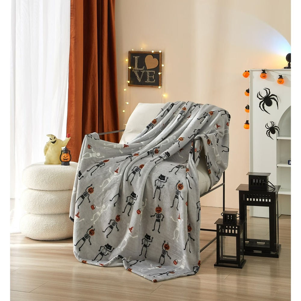Ways to Celebrate Cozy Plush Skeletons Throw Blanket 50"‎ x 60"